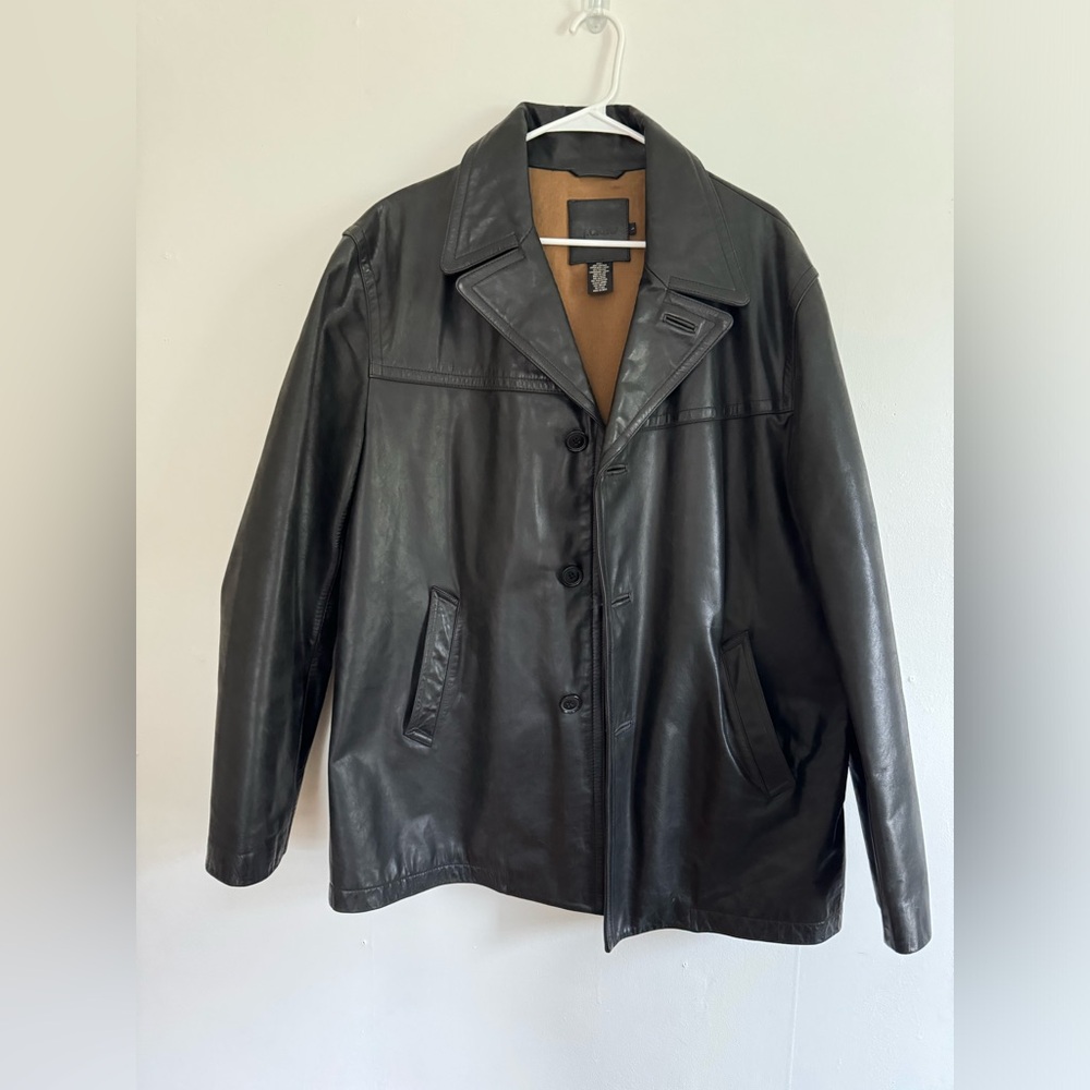 Men’s Vintage 100% Leather J. Crew Jacket | Size Large
